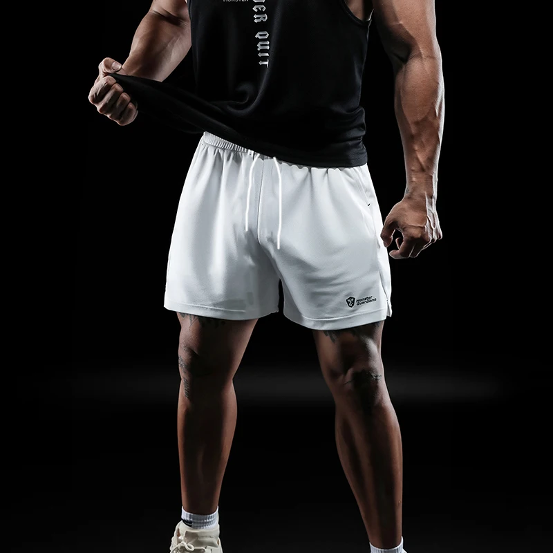 

2025 Sports Men Beach Shorts Pants Summer Fashion Shorts Gym Fitness Training Shorts Mesh Breathable Quick Dry Basketball Shorts