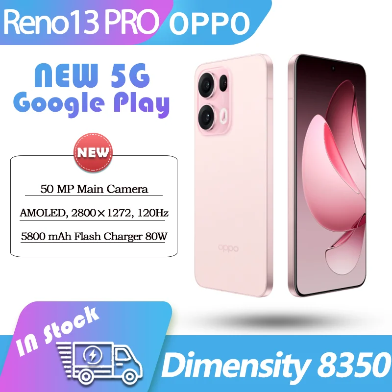 NEW OPPO Reno13 PRO 5G AI Phone Dimensity 8350 6.83‘ AMOLED 120HZ 50MP 80W Super Flash Charge 5800mAh OTA Google NFC  ColorOS15