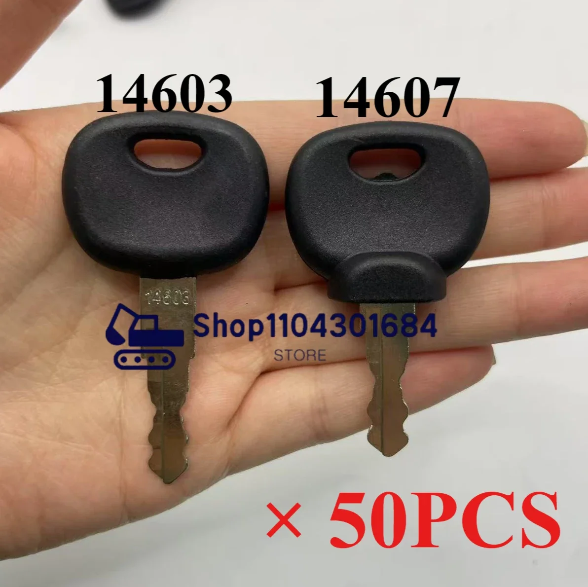 50 Pcs 14607 14603 Universal Key for Sany Xcmg Ford New Holland Terex Construction Machine Mini Excavator Stacker Wheel Loader