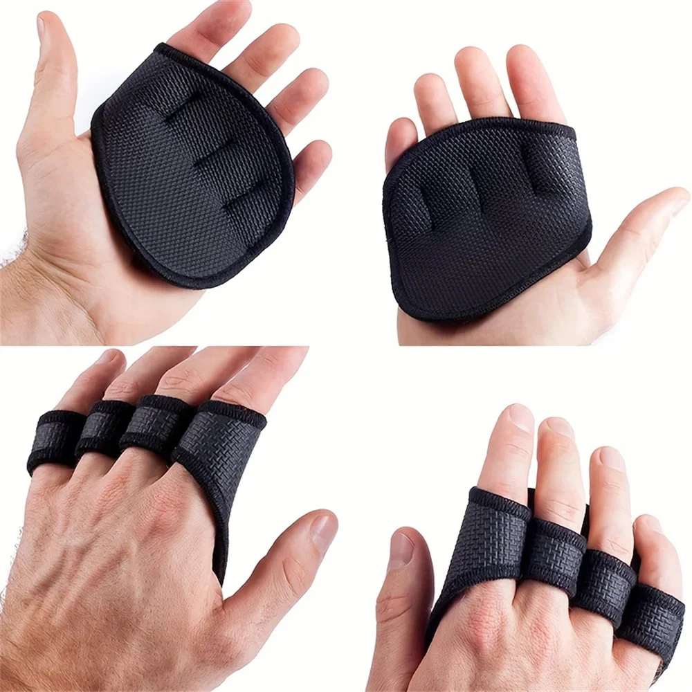 Hand Palm Protector Gym Fitness Gloves Half Finger Lifting Palm Dumbbell Grips Pads Weightlifting Training Glove Gym Workout