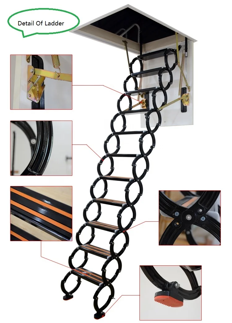 Telescopic Retractable Ceiling Attic Loft Ladders