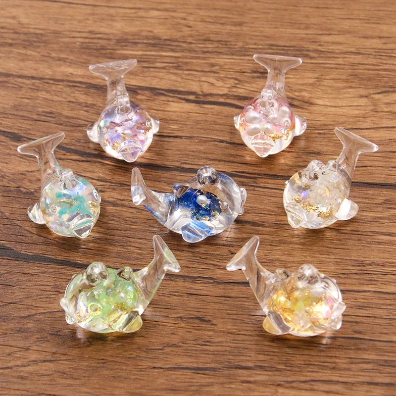 10 Stücke 19x28 MM 7 Farbe Tiere Delphin Charms Für Schmuck Machen Handwerk Marine Organismus Anhänger Flache DIY Ohrring Schlüsselbund