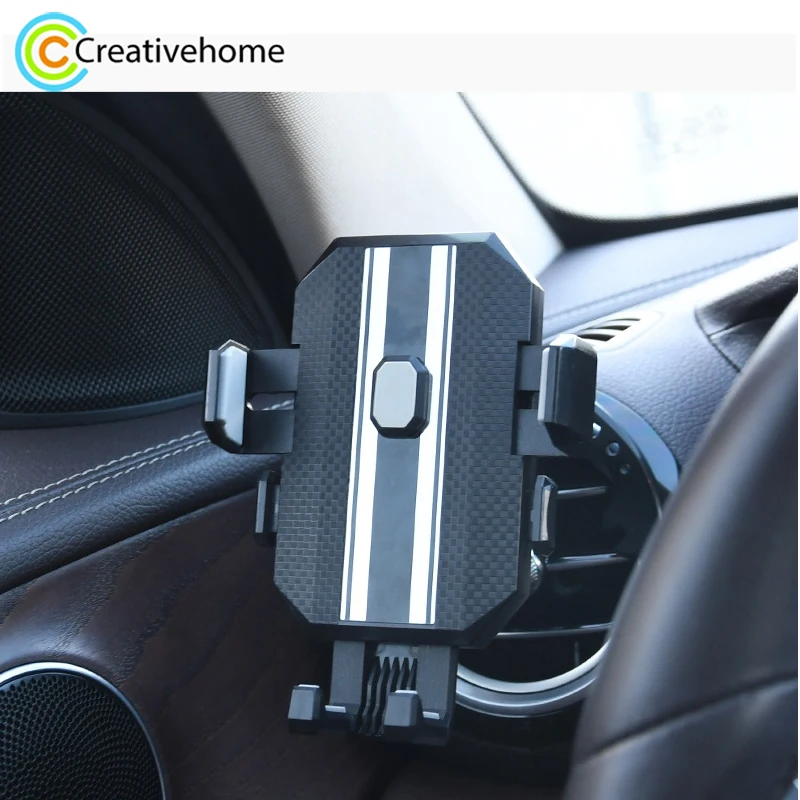 Knob Type Phone Holder Using in Car Air Conditioner Outlet Mobile Phone Navigation Bracket Compatible with 4.7-6.7 inch Phones