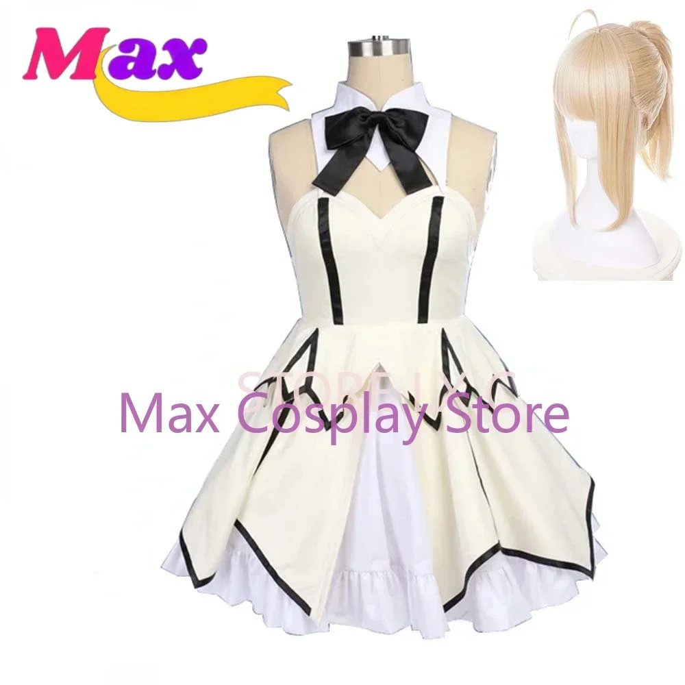 

Max Altria Pendragon Saber Cosplay Costume Christmas New years Costumes Halloween Outfit Anime Clothes Custom size
