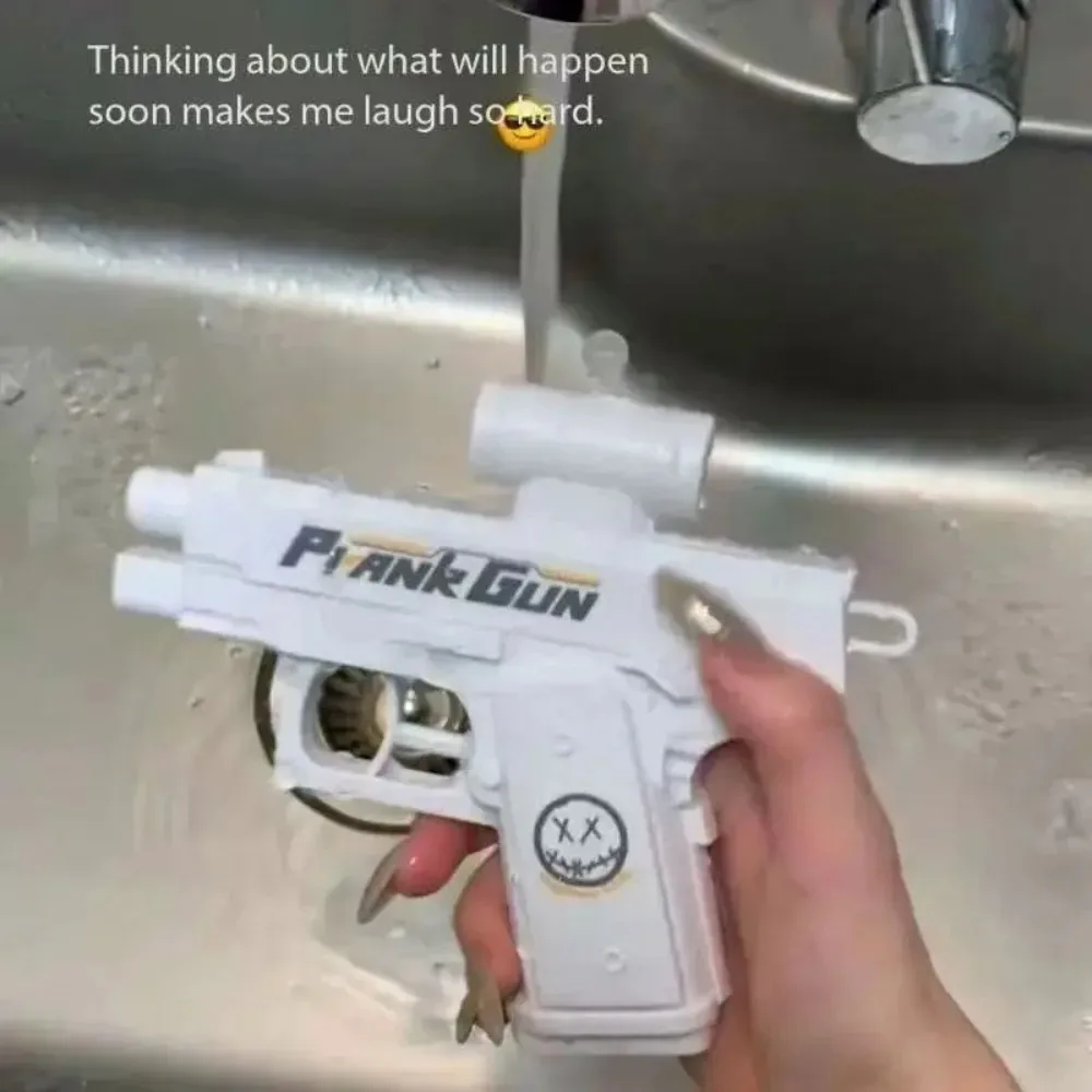 Zewnętrzny Letni Wodny Pistolet Dwukierunkowy Spryskiwacz Wodny Pistolet z Odwracanym Spryskiwaniem Zabawka do Psikusów Śmieszna Gra w Walkę na Wodę Uwalniająca od Stresu