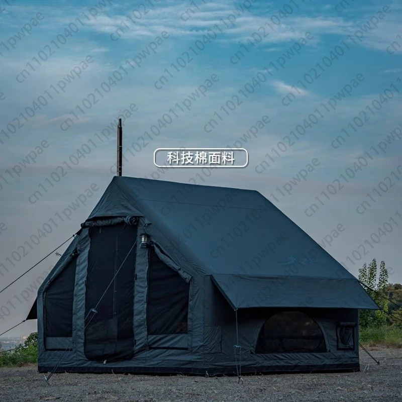 팽창식 텐트, 면 TC 폴리에스터-면, 가을 및 겨울 캠핑 및 관광을 위해 따뜻하고 통풍이 잘 됩니다.