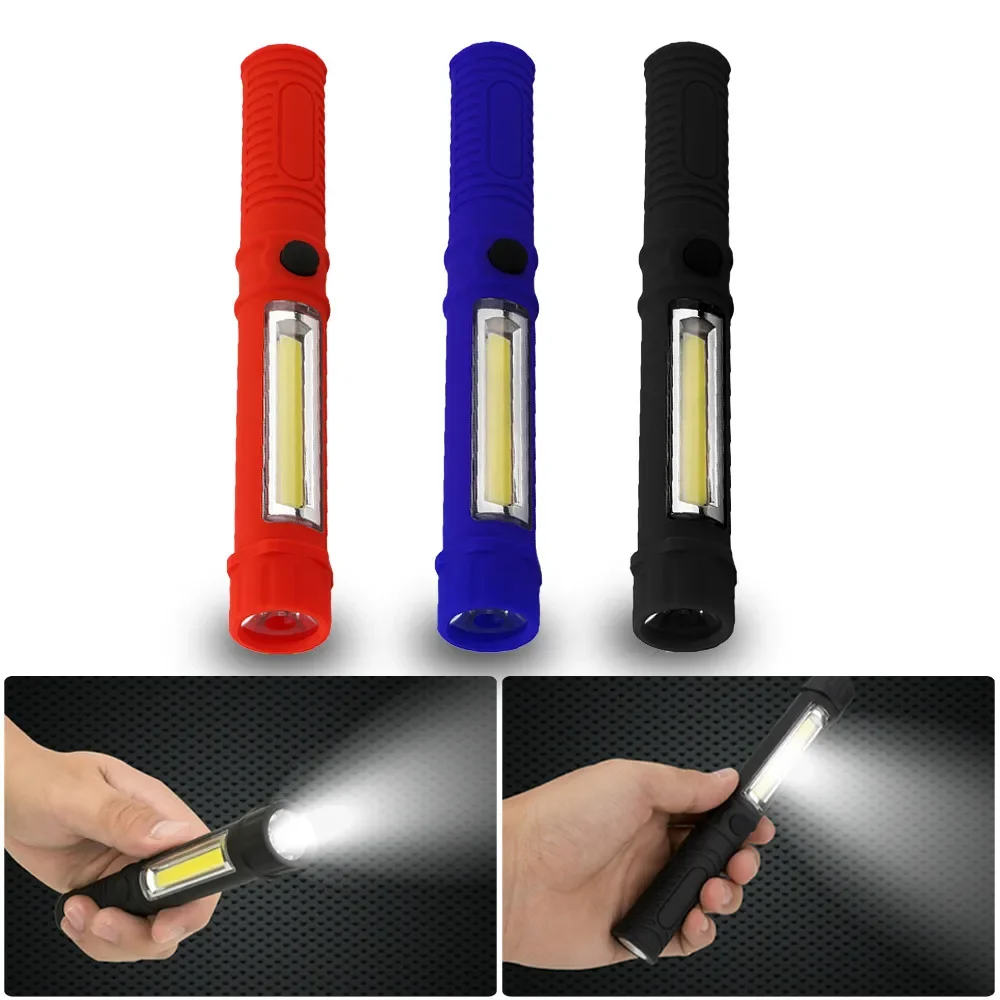 Mini Portable Light Working Inspection light COB LED Multifunction Maintenance flashlight Hand Torch lamp With Magnet AAA