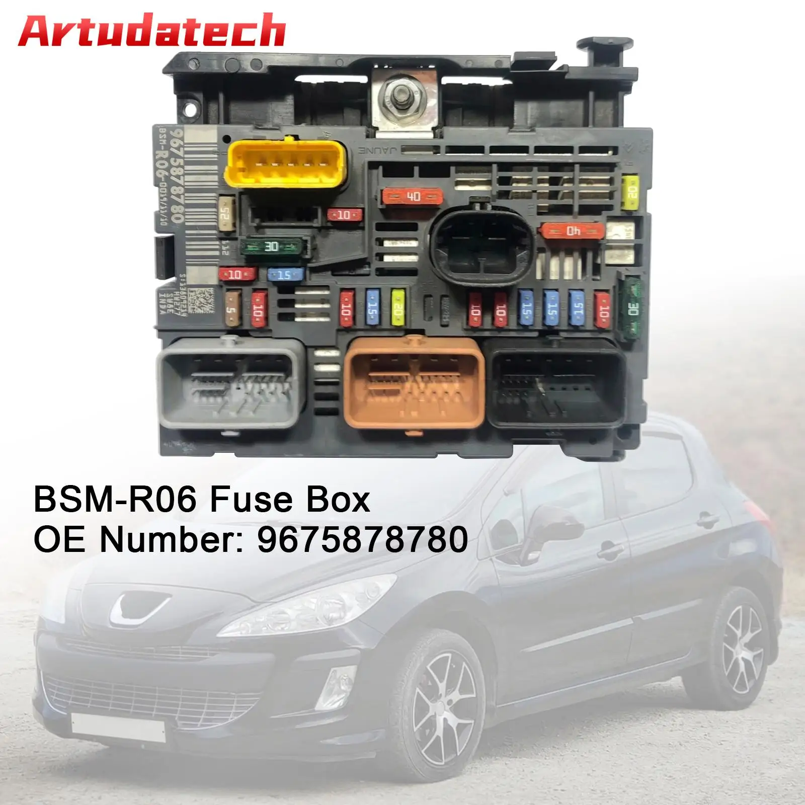 Caja de fusibles Artudatech BSM-R06 9675878780 para Peugeot 308 2008-2013