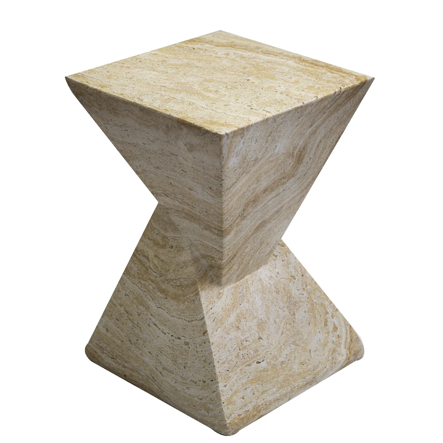 Medieval style magnesium mud imitation travertine coffee table B & B apartment living room TV cabinet side cafe balcony simple c