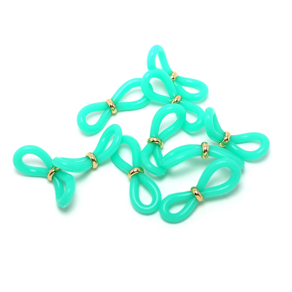 20pcs Anti Slip Silicon Ring Accessories,Light Green Chain Accessory,O-Ring Eyeglass Holder Mask Rope Eyeglass Clip Ring