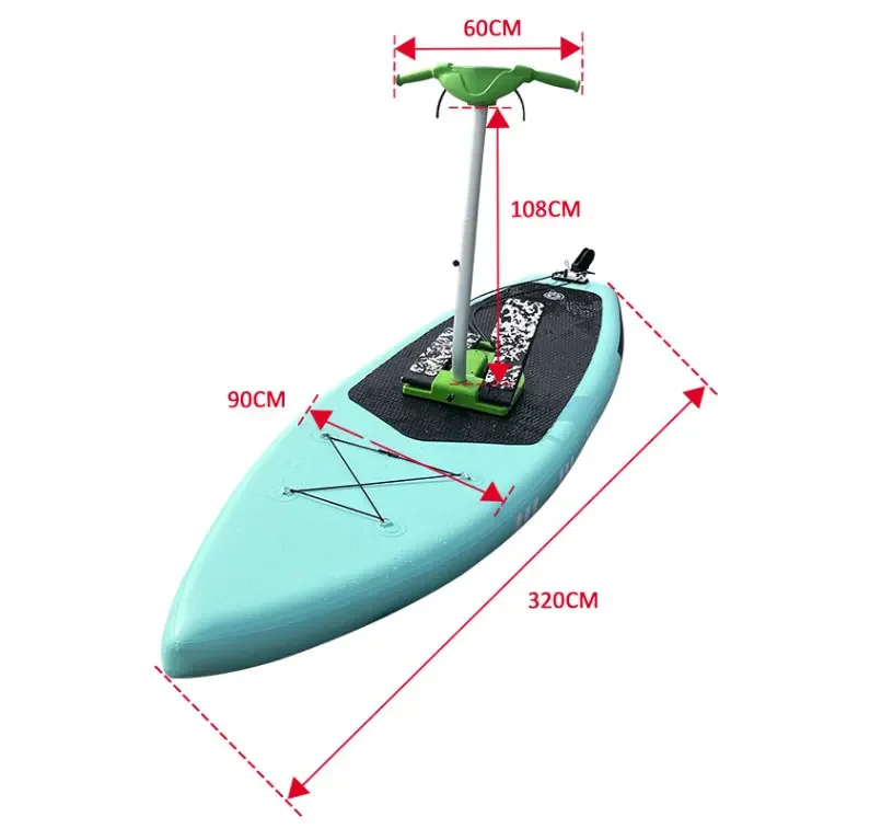 

Waterbike Inflatable Standing Paddle Supboard With Foot Pedal Drive System