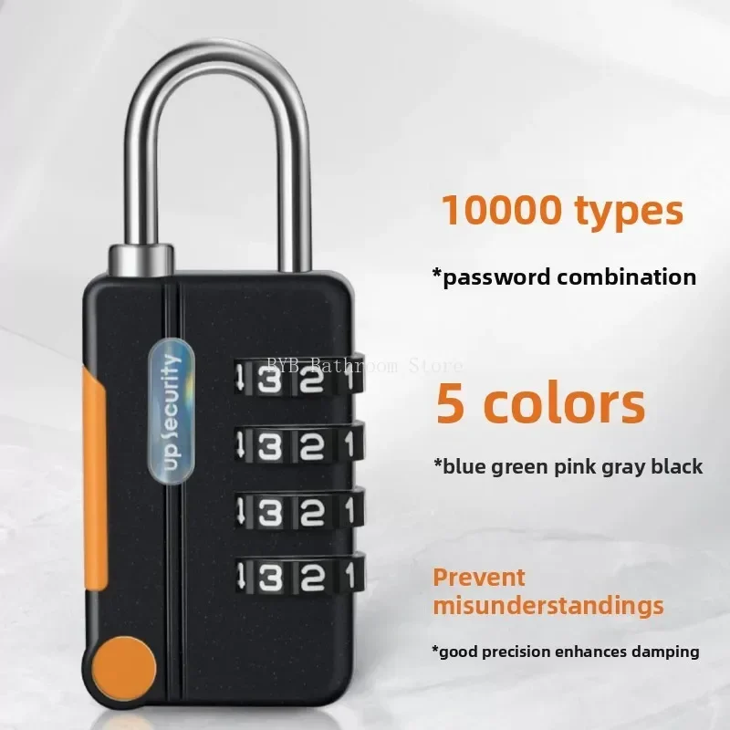 New Concept Color 4 Digit Combination Lock Anti-theft Safely Code Lock Travel Luggage Suitcase Lockers Zinc Alloy Padlock