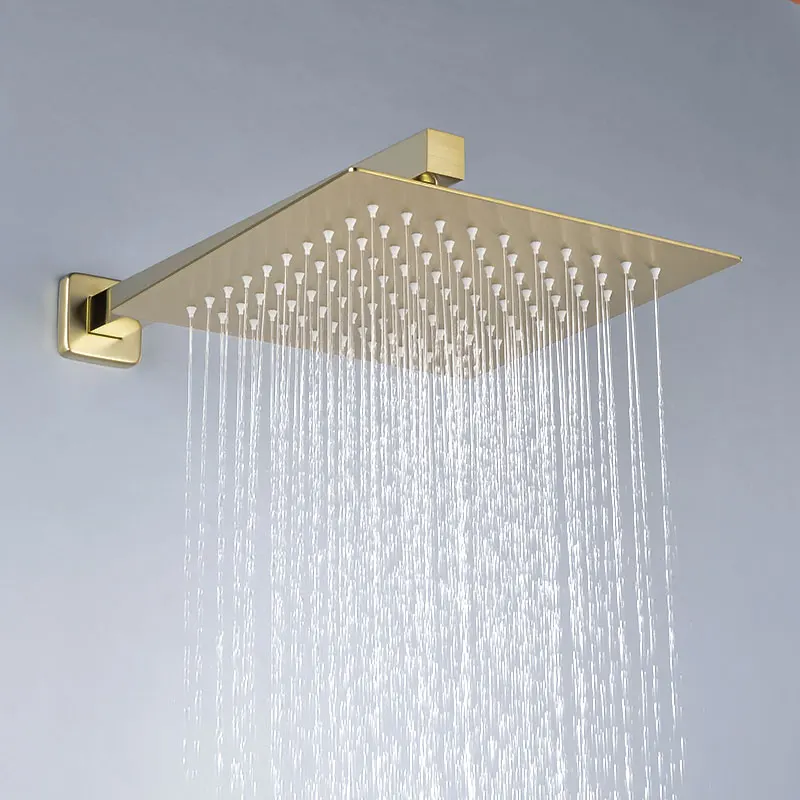 Imagem -06 - Chrome Shower Head Teto de Parede Chuva Banho Chuveiro de Água Acessórios do Banheiro 812 Polegadas Aço Inoxidável 304