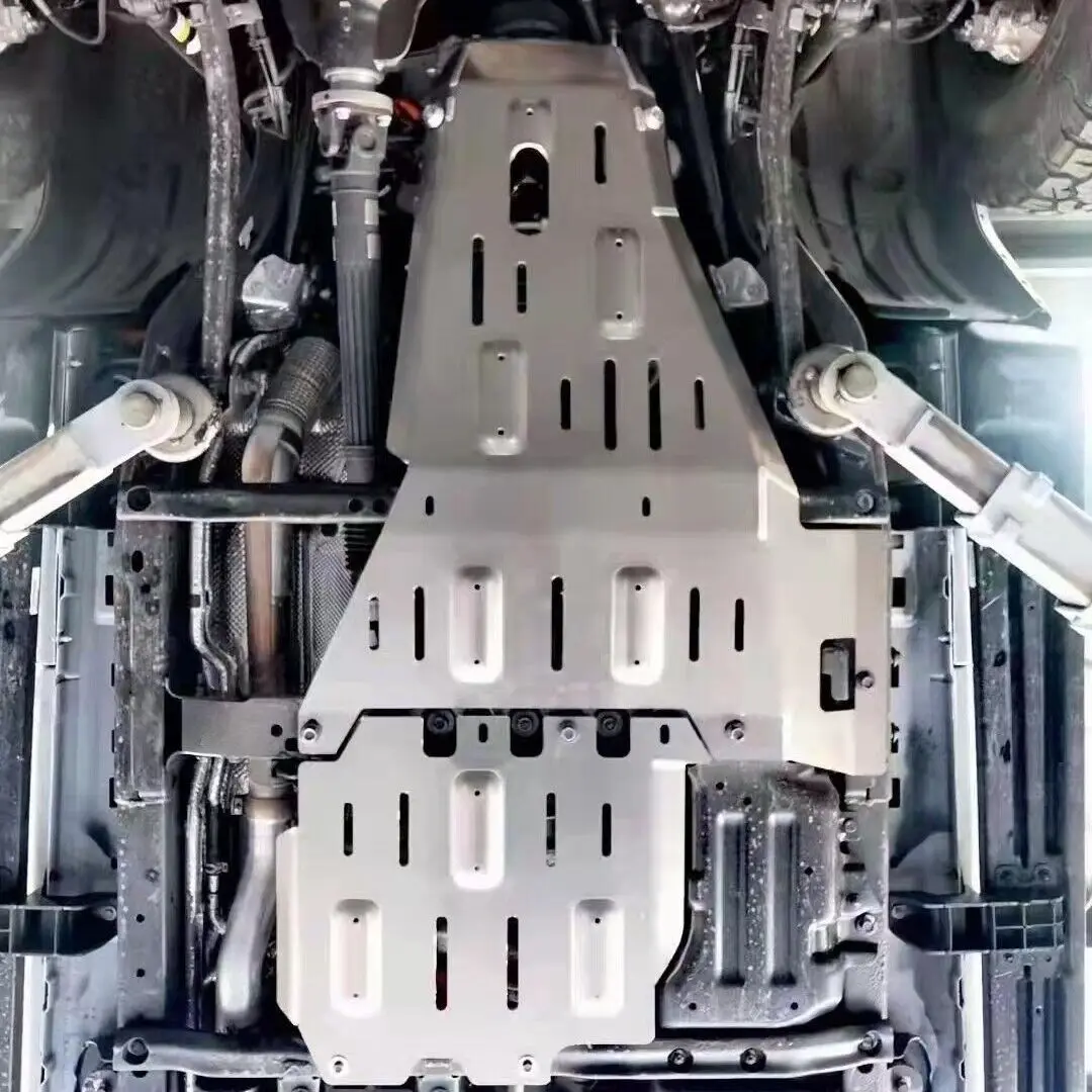 지프 글래디에이터 JT 랭글러 JL 4XE 알로이 4x4 오프로드 엔진 보호용 언더 엔진 스플래시 쉴드 스키드 플레이트