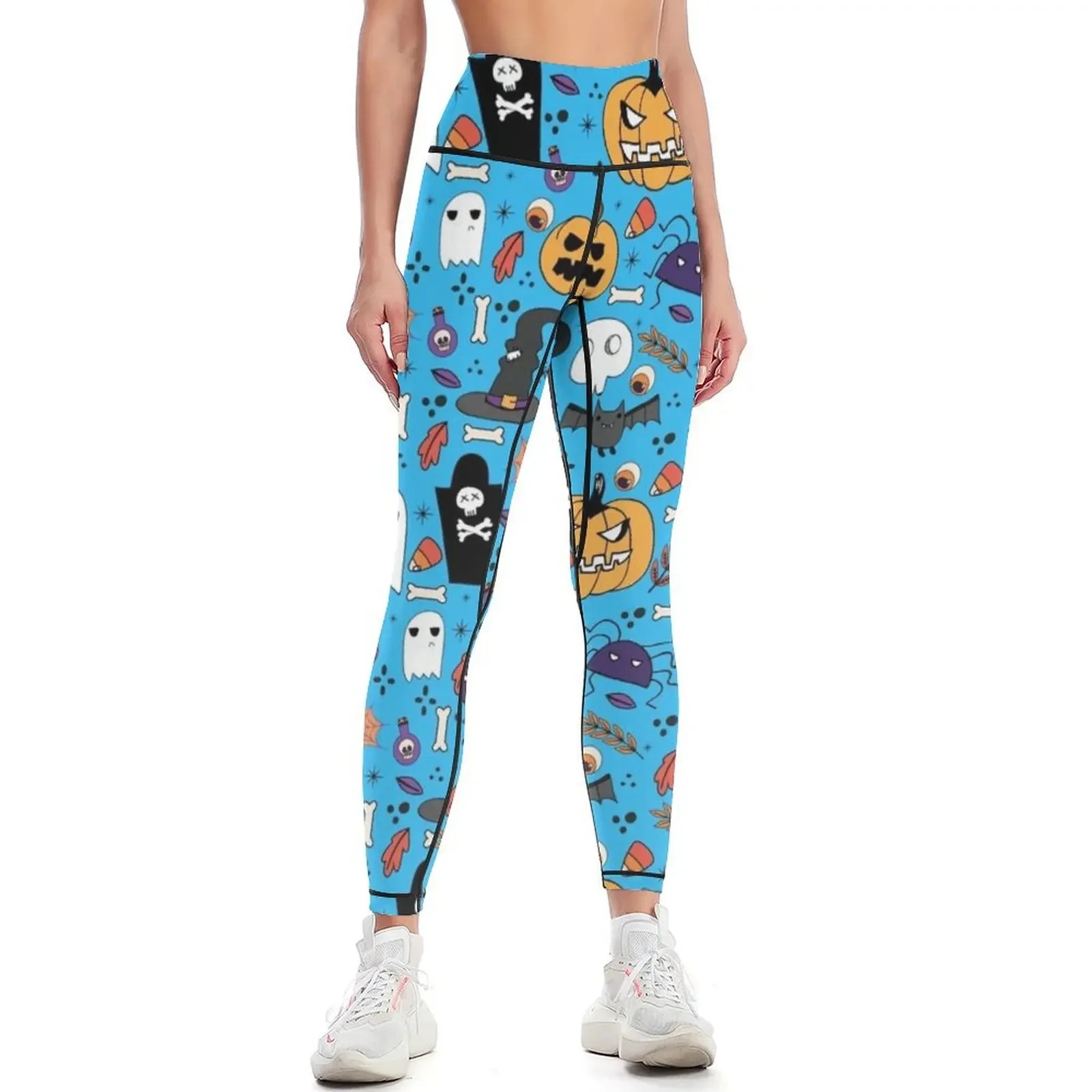 

Halloween Pattern with Pumpkin Ans Spider Leggings Fitness woman gym's sportswear sportswear woman gym 2025 Womens Leggings