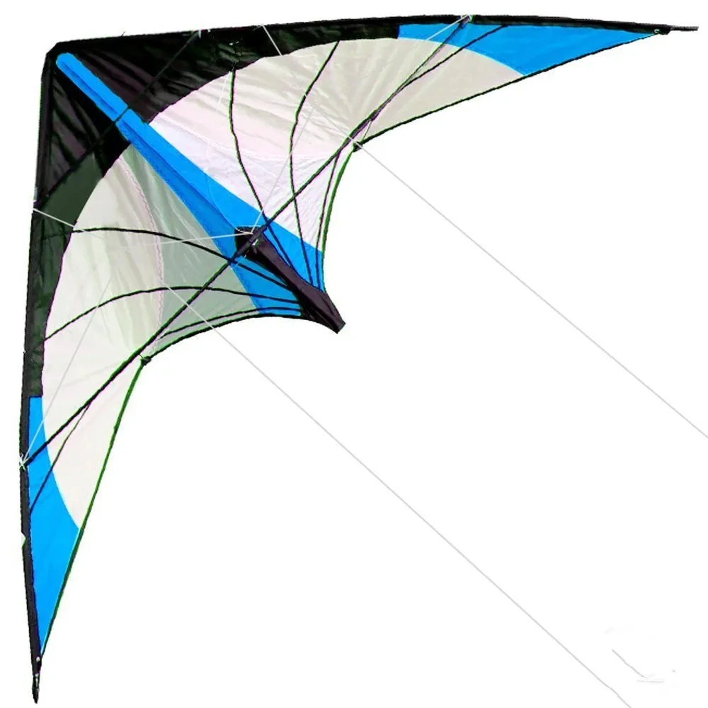 Profissional Dual Line Stunt Kite, Azul Multi Estilo, Brinquedo DIY, bom voo Grande Delta Kite, Esportes ao ar livre, 1,2 m, 48"