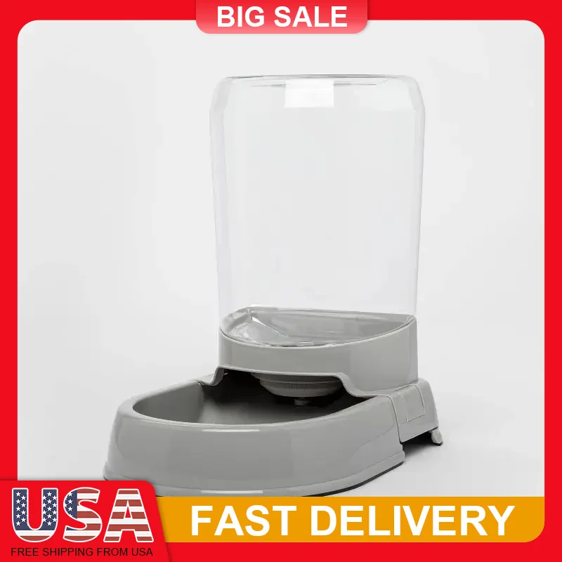 

Gravity Cat Dog Waterer Automatic Dispenser Fresh Water Easy Fill Anti-Skid Rubber Base Pet Water Bowl Continuous Supply