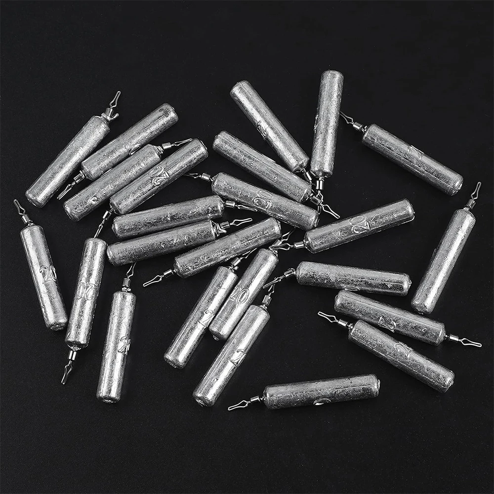 10Pcs Drop Shot Fishing Weights Pencil Weights Fishing Sinker No Snag Drop Shot Rig Skinny Sinkers for Bass Saltwater Freshwater