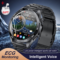 LIGE Wireless Bluetooth Earphones Smart Watch Men ECG Heart Rate Monitoring Medical Grade Smart Watch Men’s Watch Bluetooth Call