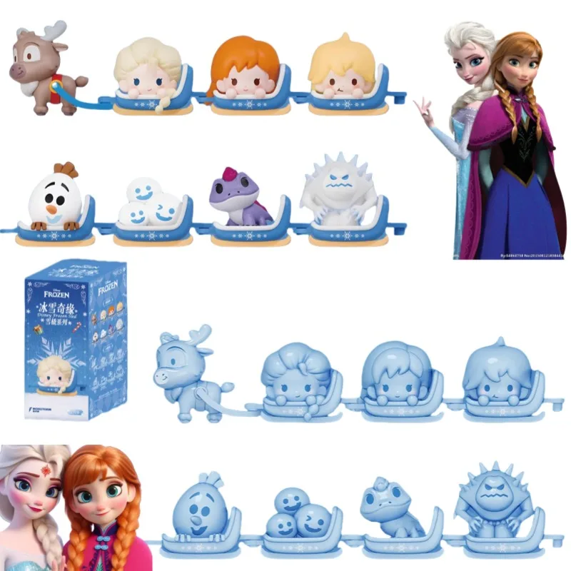 

Frozen Elsa Anna Olaf Anime Peripherals Kawaii Cute Q Edition Surprise Blind Box Toy Tabletop Decoration Ornaments Holiday Gifts