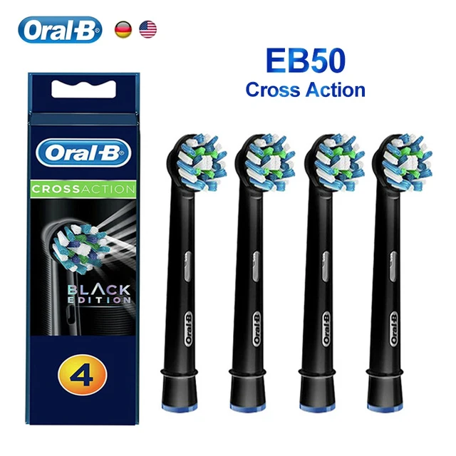 Oral B Elektryczne główki do szczoteczek do zębów EB50 Cross Action 16 stopni Usuwanie plam Pielęgnacja Główki szczoteczek do zębów Dysze z miękkim włosiem 1-10szt