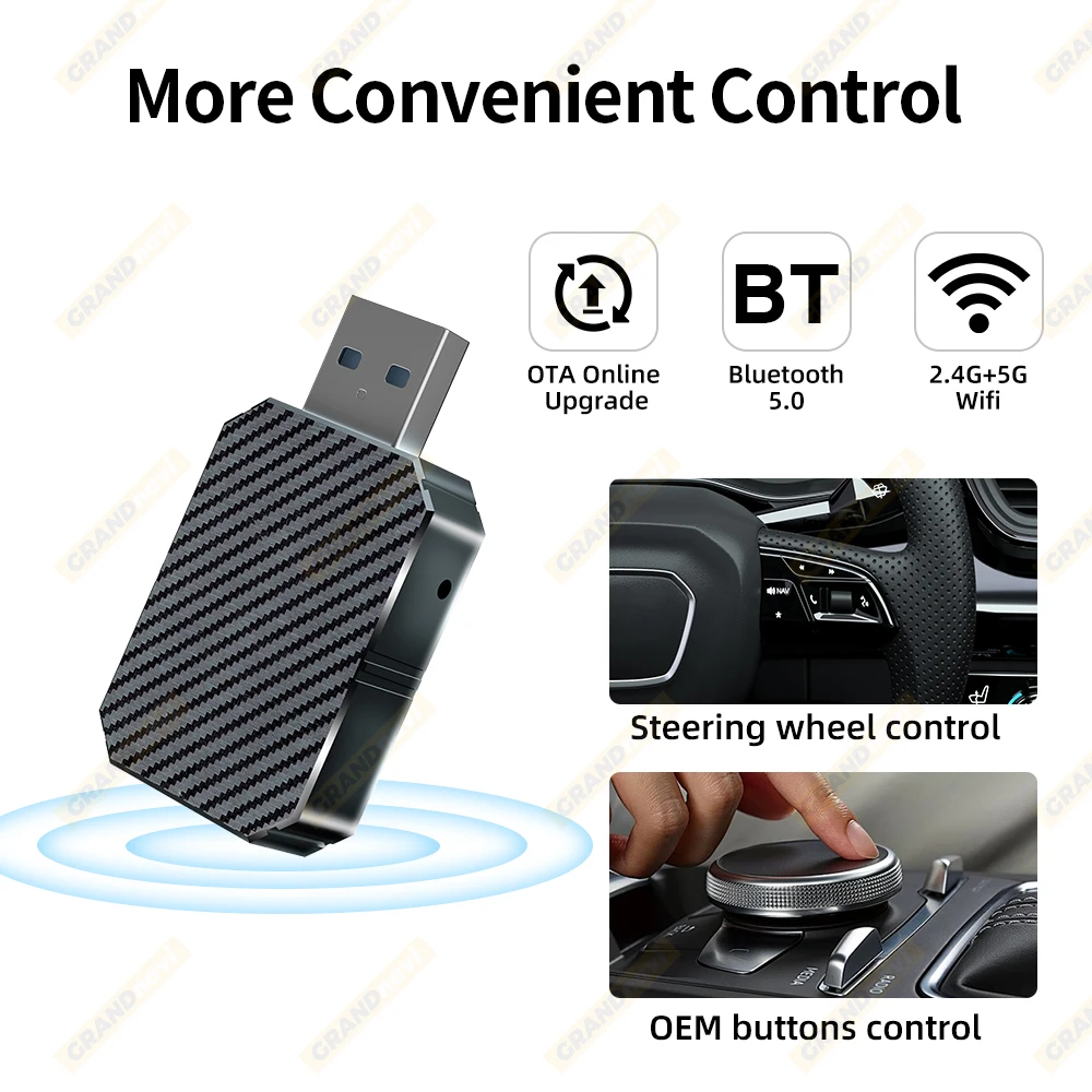 Nieuwe 2IN1 Draadloze CarPlay Android Auto USB Adapter Dongle Smart Mini Box Plug Play Voor VW Toyota Nissan Honda Ford Benz KIA