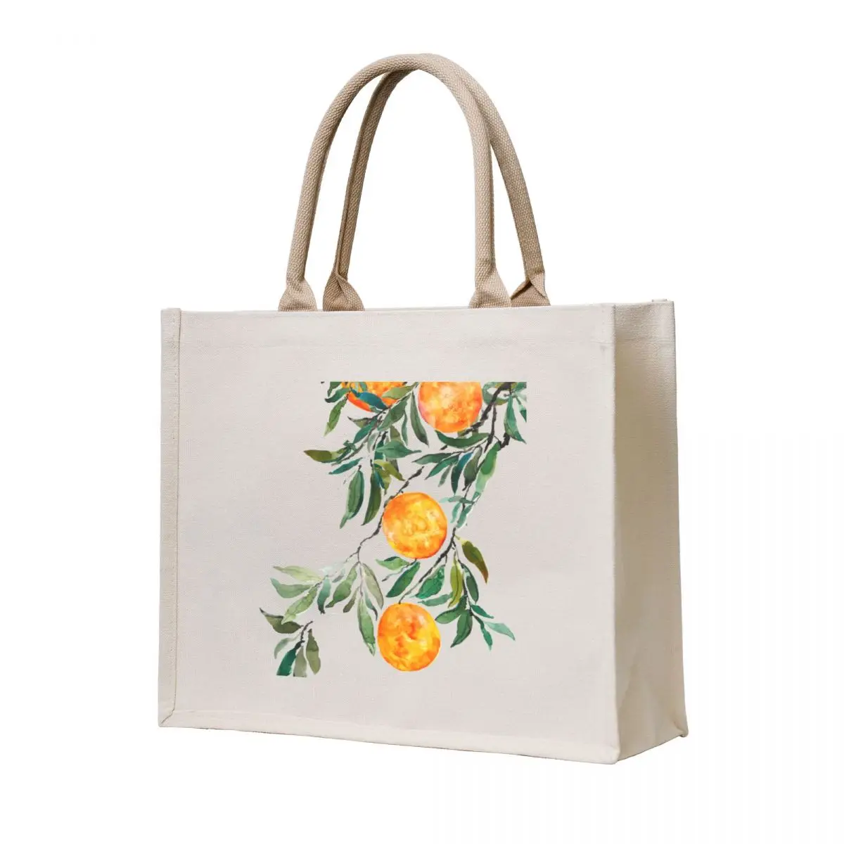

hand painted orange watercolor Tote Bag custom tote bag Custom bag canvas bags Women's shopper