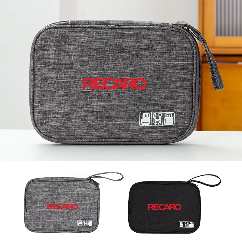 

Автомобильная сумка для хранения кабеля для передачи данных, водонепроницаемая дорожная сумка-органайзер, USB-зарядное устройство для передачи данных для Recaro Racing Nan, красный