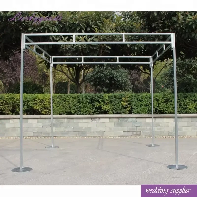 LDJ682 Fashionable Garden Decoration Arch White Geometry Metal Arch