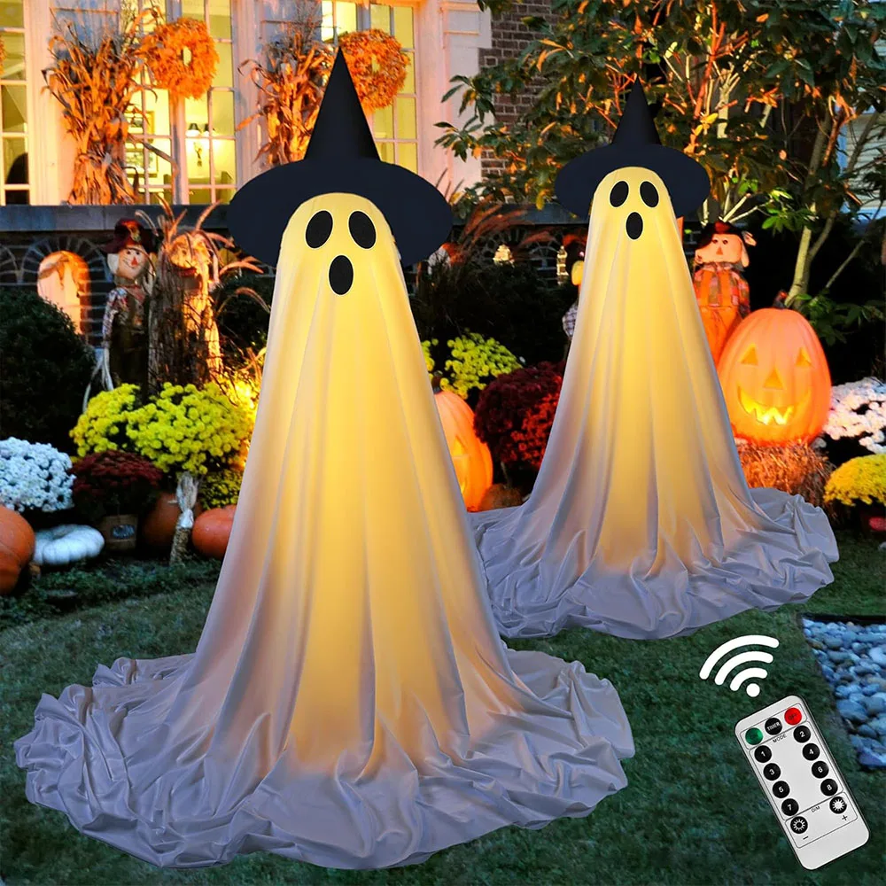 

Halloween Standing Ghost with LED Outdoor Decoration Horror Home Garden Courtyard Tombstone Lawn Party Decoration Haunted Props