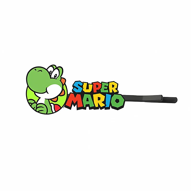 New Super Mario Hair Pin Cartoon Anime Figure Bobby Pin Girls Jewelry Accessories for Women Cosplay Kids Birthday Gifts