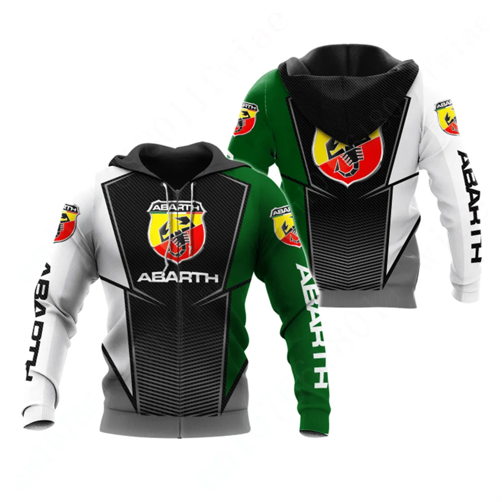 อะนิเมะ hoodies Abarth เสื้อสเวตเตอร์ลำลองสำหรับผู้ชายผู้หญิง, เสื้อฮาราจูกุพิมพ์ลาย3D มีฮู้ดซิปเสื้อผ้าที่จำเป็นแบบสวมหัวใช้ได้ทั้งชายและหญิง