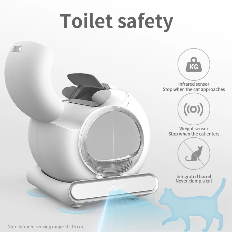 Manufacturer Custom Design Electric Self Cleaning Cat Toilet Smart Litter Box Automatic Cat Toilet Litter Box