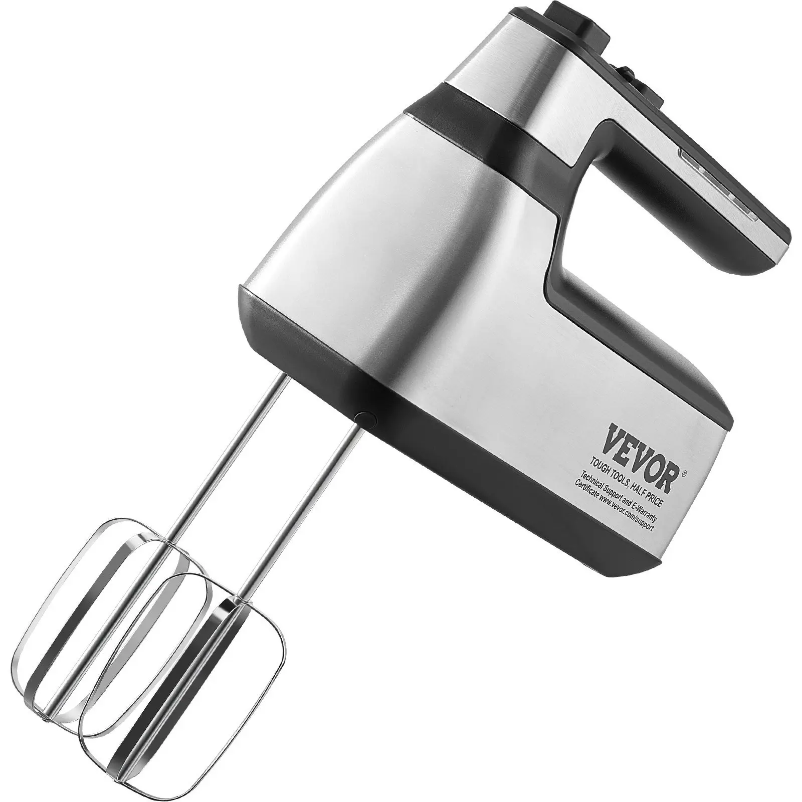 Cordless Electric Hand Mixer, 250W, Continuously Variable Electric Handheld Mixer, with Turbo Boost Beaters Dough Hooks Storage