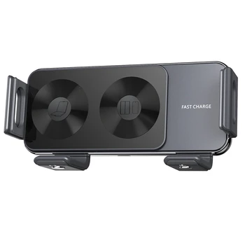 차량용 무선 충전기 마운트 거치대, 삼성 갤럭시 Z 폴드 5 S23 울트라 오토 클램프, 아이폰 15 프로용 고속 충전기, 15W 