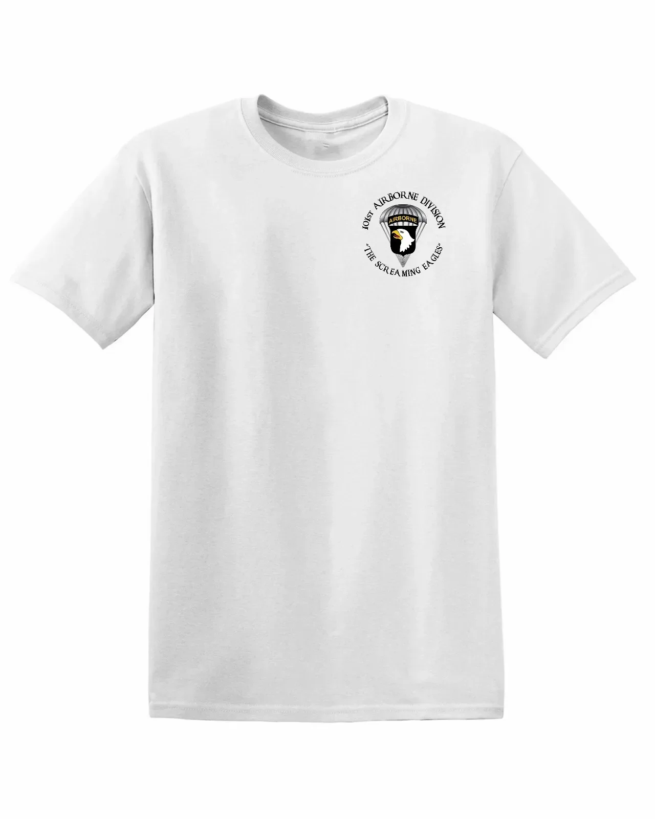 101st Airborne Division Screaming Eagle T-Shirt 100% Cotton O-Neck Summer Short Sleeve Casual Mens Tshirt Size S-5XL Round Neck