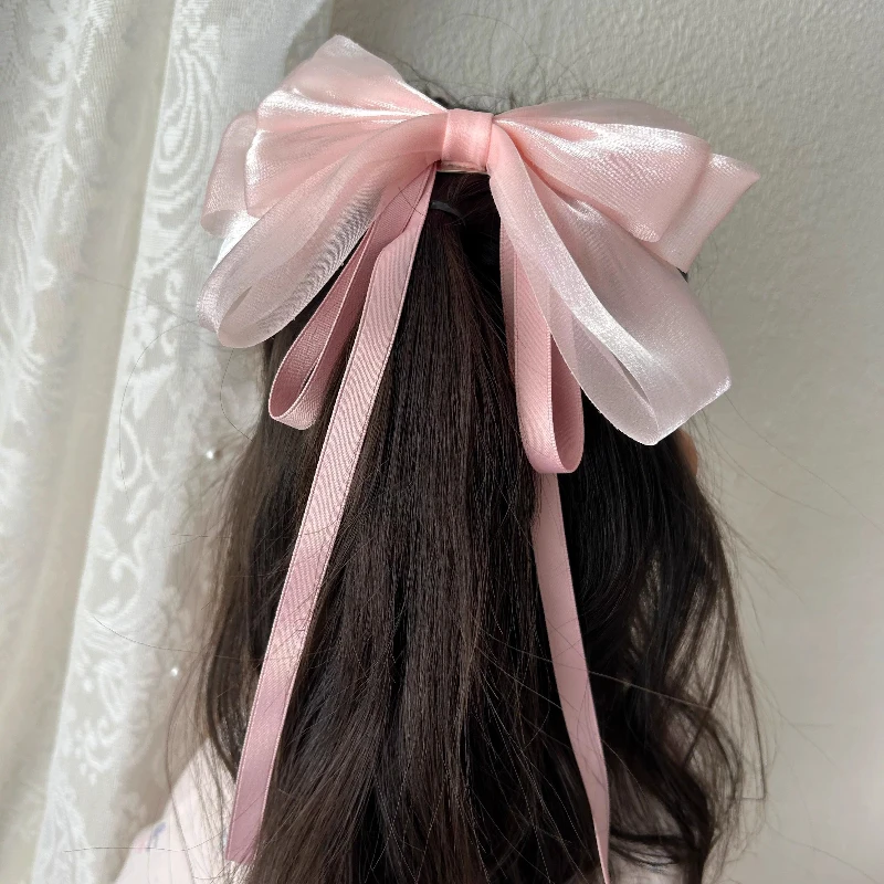 

Ribbon Super Fairy Bow Girls Ribbon Hairpin Top Clip Premium Children's Hair Accessories Hair Accessories