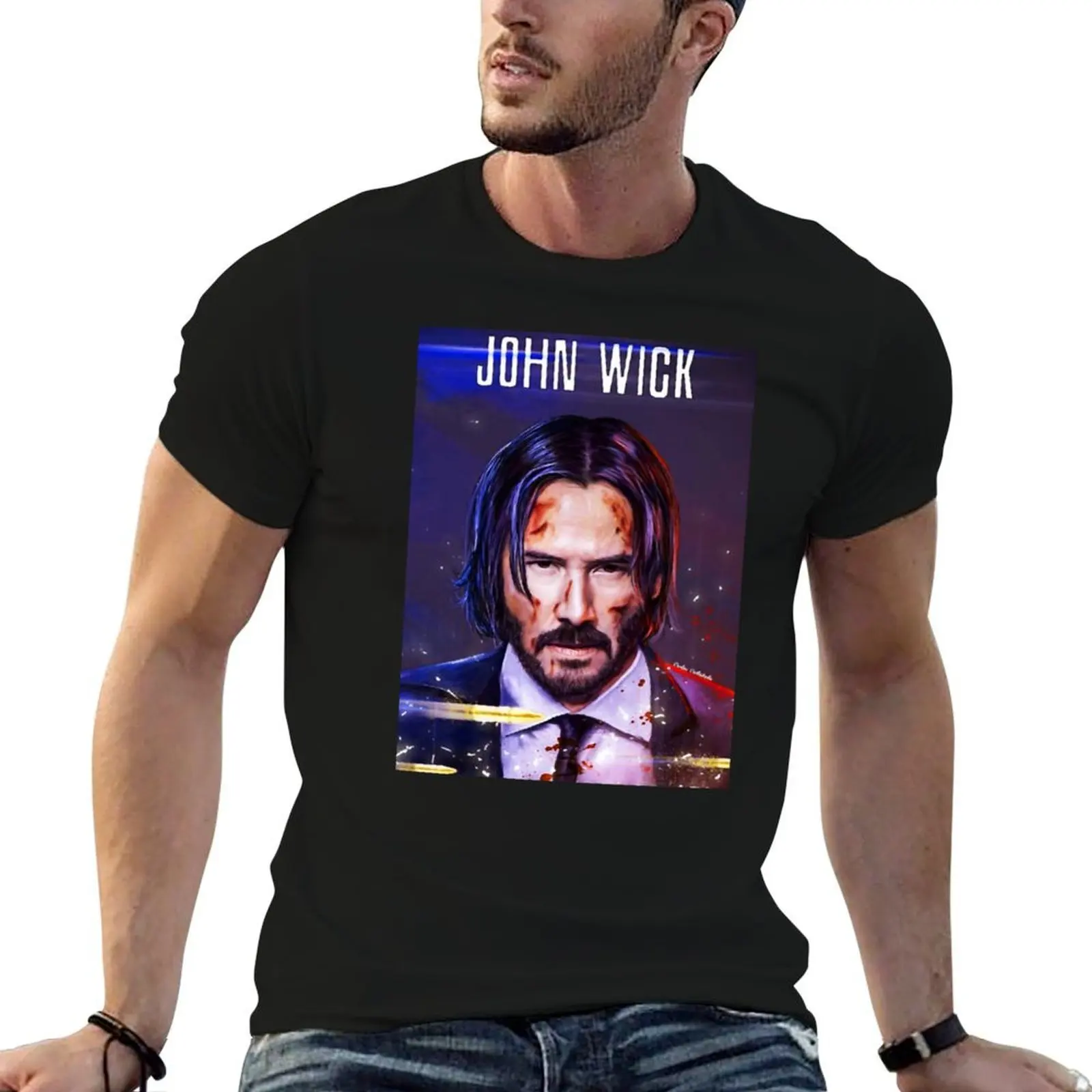 

John Wick T-Shirt man t shirts for men casual t shirt man plain black cotton t-shirt plain for man package T-Shirt