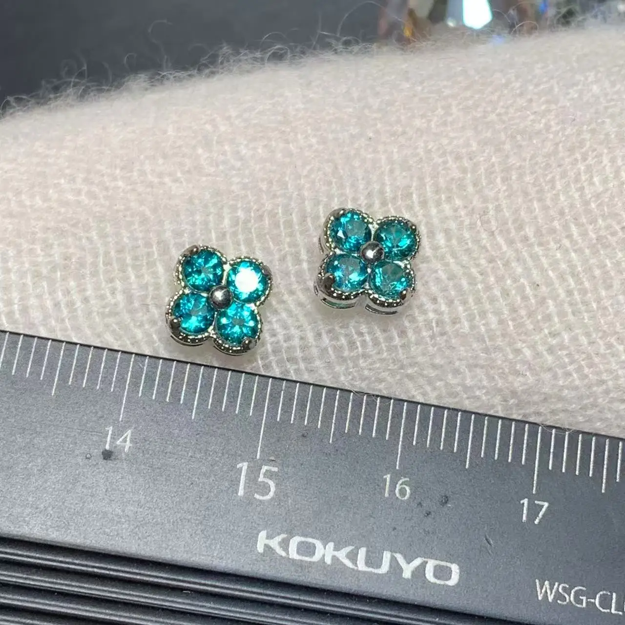 5 مللي متر الأزرق الطبيعي توباز وأقراط للنساء 925 فضة مجوهرات هدية مجوهرات الزبرجد بسيطة