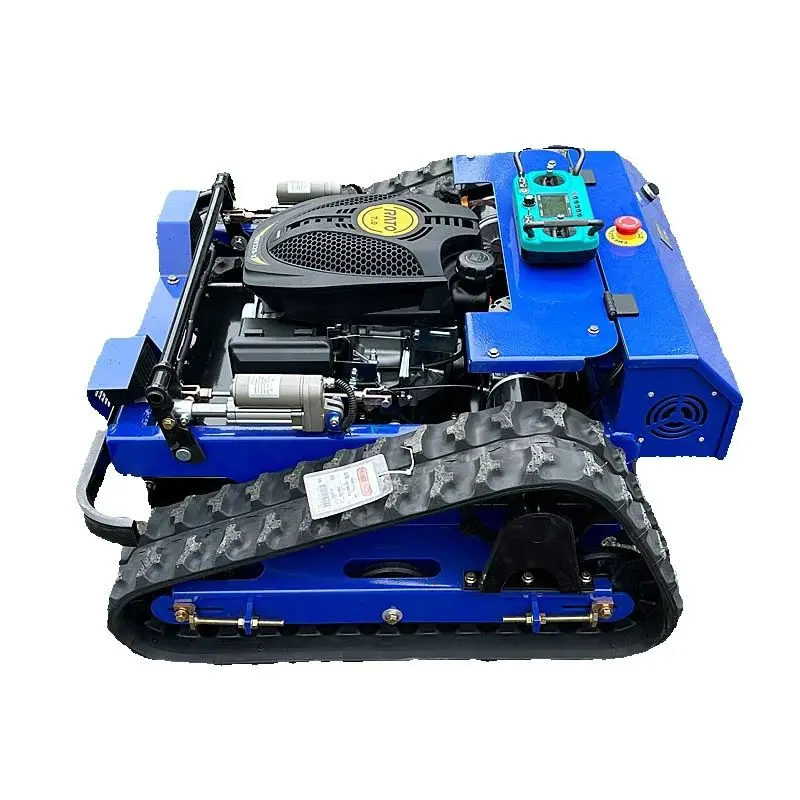 

New Customized Multi functional Track type Remote Controlled Slope Mower Robot Weeding Machine