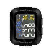 USB Charging Motorcycle TPMS Motor Tire Pressure Tyre Temperature Monitoring Alarm System LCD Display PMS Tire Monitor