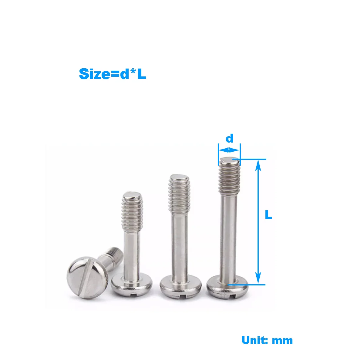 304 Stainless Steel Flat Head Flat Head Flat Head Screw / Round Head Hand Tightened Anti Loosening Bolt M3M4M5M6M8