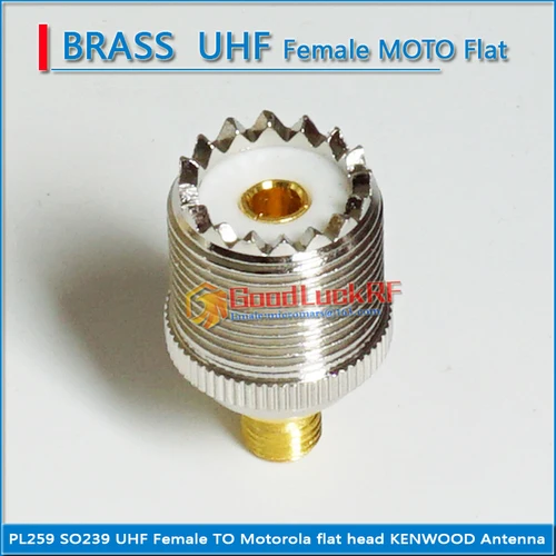 Imagen 2 del producto PL259 SO239 SL16 M UHF hembra a Motorola cabeza plana 4 dientes KENWOOD antena GP88S GP68 GP2000 GP328 50ohm adaptadores de conector RF