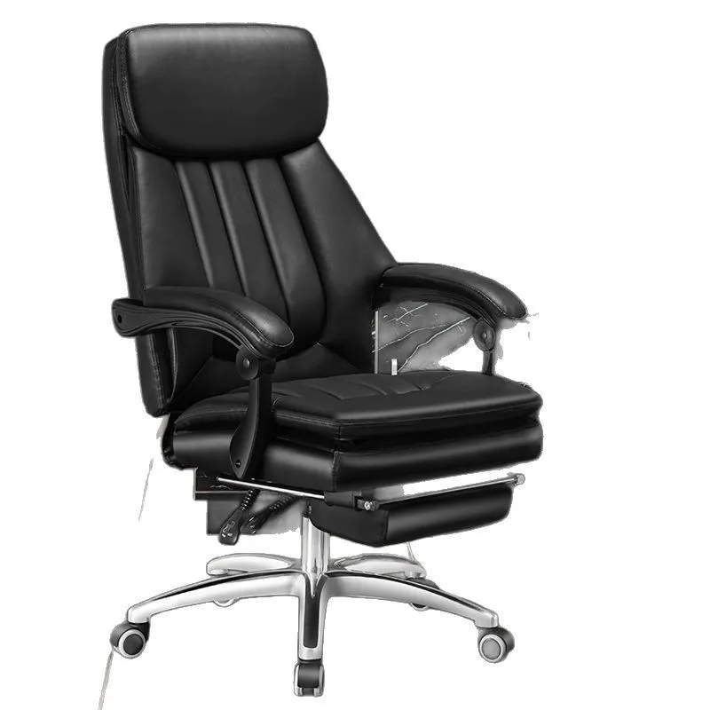 

Computer chair, comfortable at home, sedentary office chair, leather reclining