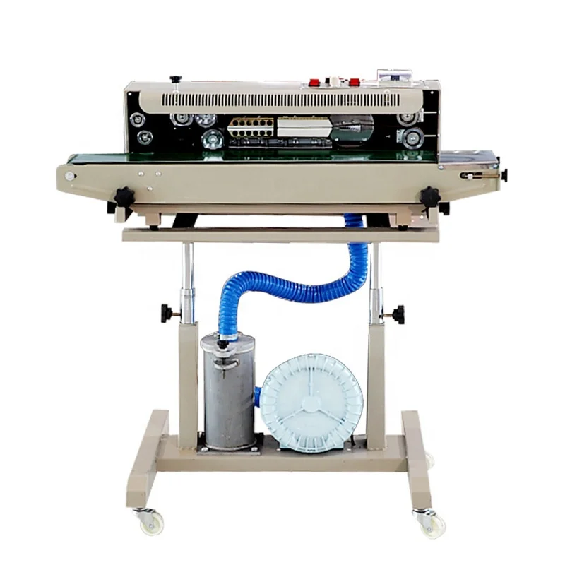 

Automatic continuous bag band heat sealer sealing machine with nitrogen gas flushing inflating