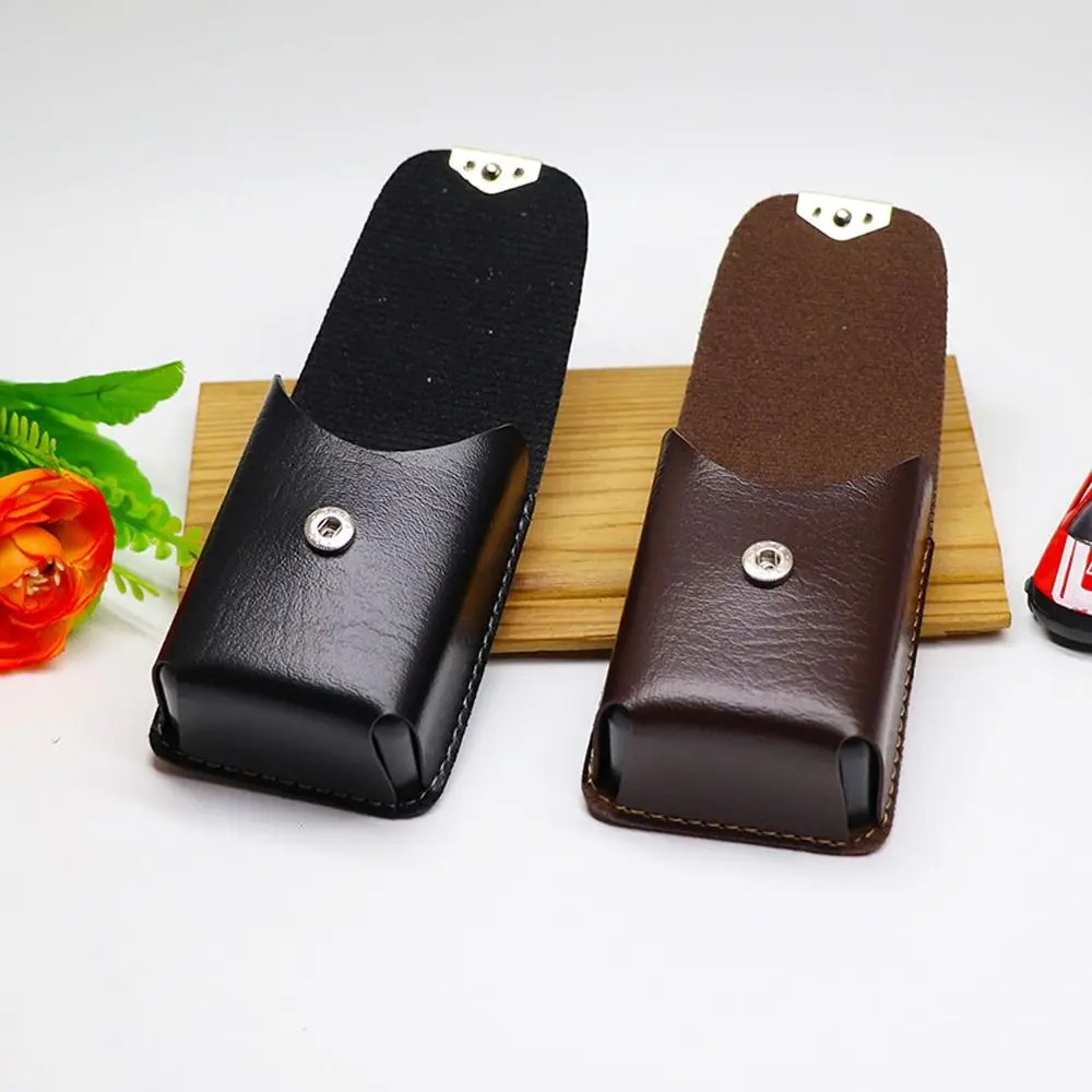 

Leather Magnetic Glasses Storage Bag Presbyopic Glasses Case Wearable Belt Glasses Case Waistpack Glasses Box Fold Glasses Case