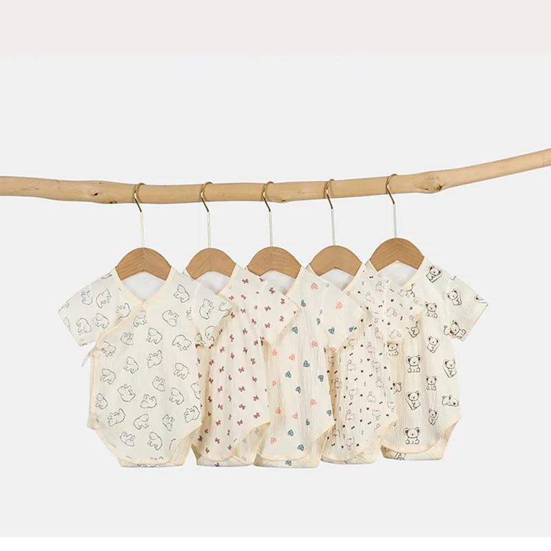 

0-12M Newborn Summer Bodysuit Hollowed-out Ventilate Toddler Clothes Sweet Love Infant One Piece