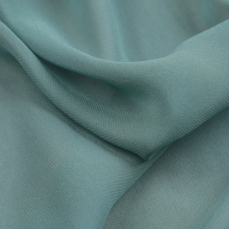 Solid Color Silk Fabric-140CM Wide 12MM Thin Soft Mint Green Silk Georgette Fabric for Summer Dressmaking Blouse Scraft R143