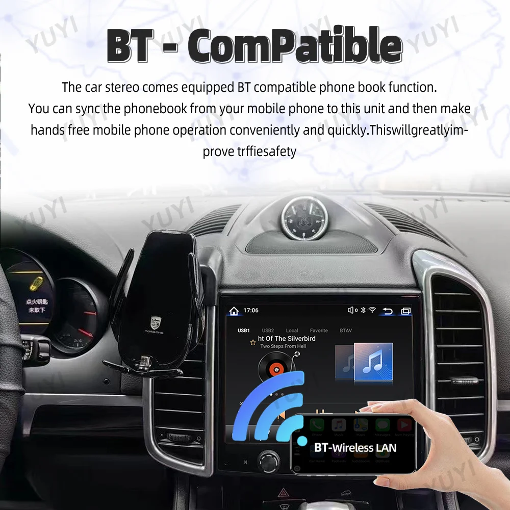 8.4-inch car radio for Porsche Panamera2010-2016 Android 12 GPS navigation DVD multimedia player, BT car stereo image 5
