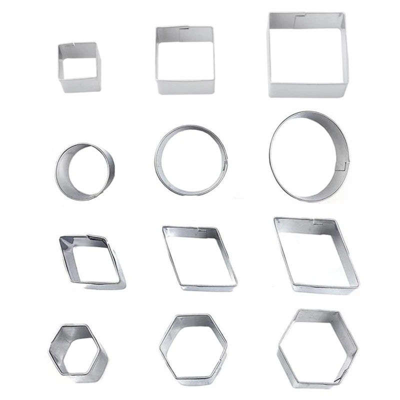 24 Pieces Cookie Cutters Stainless Steel Material 3 Styles Choose for DIY Baking Drop Shipping